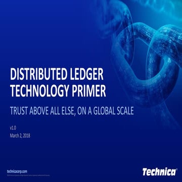 Technica Distributed Ledger Primer