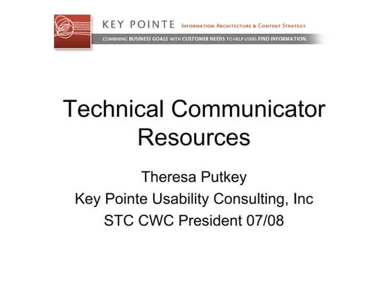 Technical Communicator Resources 