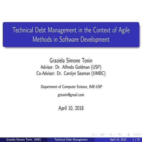 Technical Debt Management