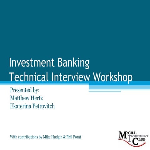 Technical Interview Workshop