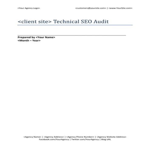 Technical SEO Audit