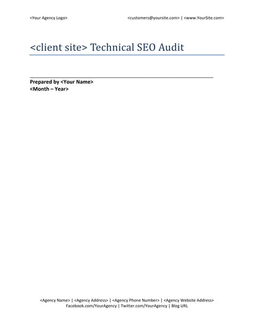Technical SEO Audit
