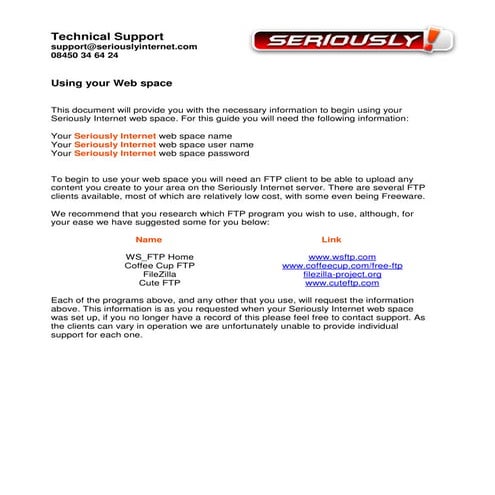 Technical Support | PDF