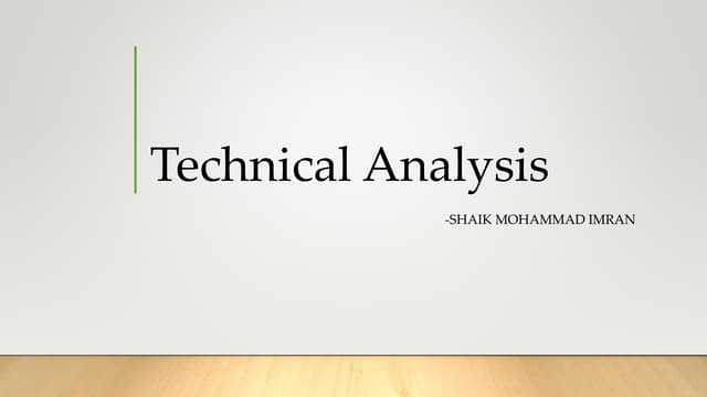 Technical analysis