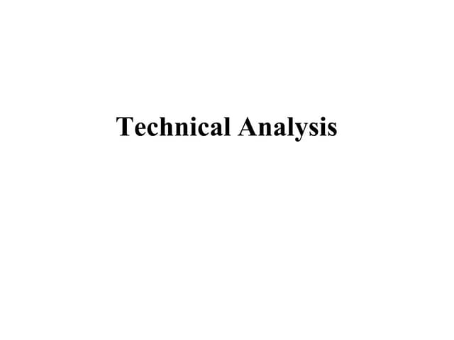 Technical analysis