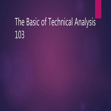 Technical analysis for beginners 103