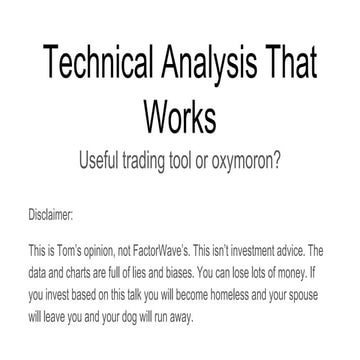 Technical analysis that works