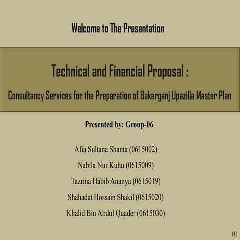 Technical and Financial Proposal-Consultancy Services for the Preparation of ...