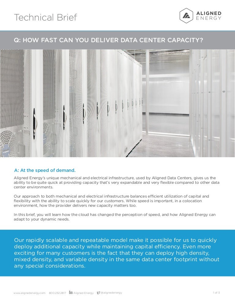 Can you deliver data center capacity this quickly?
