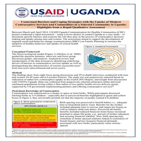 Technical brief decision making factors around fp use in luweero, uganda- a r...