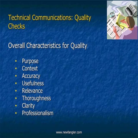 Technical Comms Quality Checks Nf