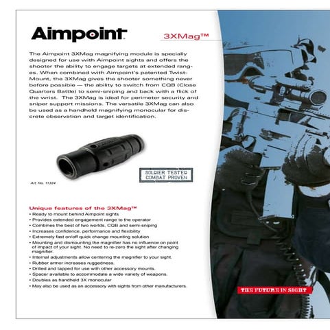 Technical data AIMPOINT 3XMag | Optics Trade | PDF