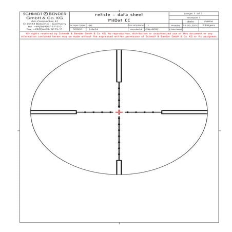 Technical data SCHMIDT & BENDER P3L (Mil-Dot) Riflescopes Reticles ...