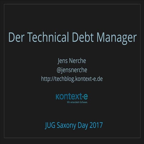 Der Technical Debt Manager