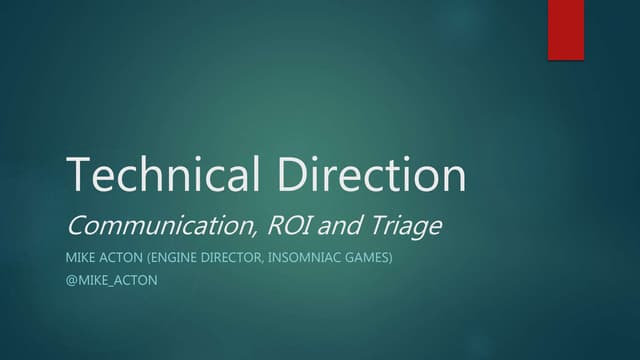 Technical direction