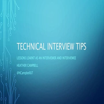 Technical interviews