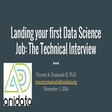 Landing your first Data Science Job: The Technical Interview | PPT ...