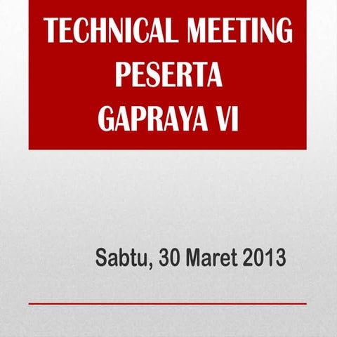 Technical Meeting Peserta