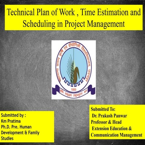 Technical plan of work ,  project management