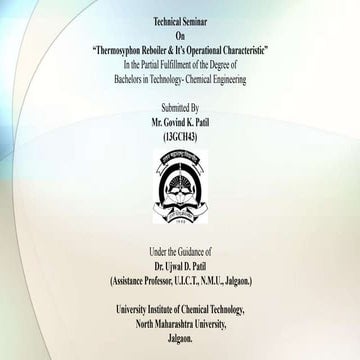 Thermosyphon  Reboiler & its type with operational parameter.