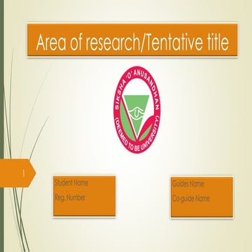 Technical presentation format for M.Tech, Ph.D. students 