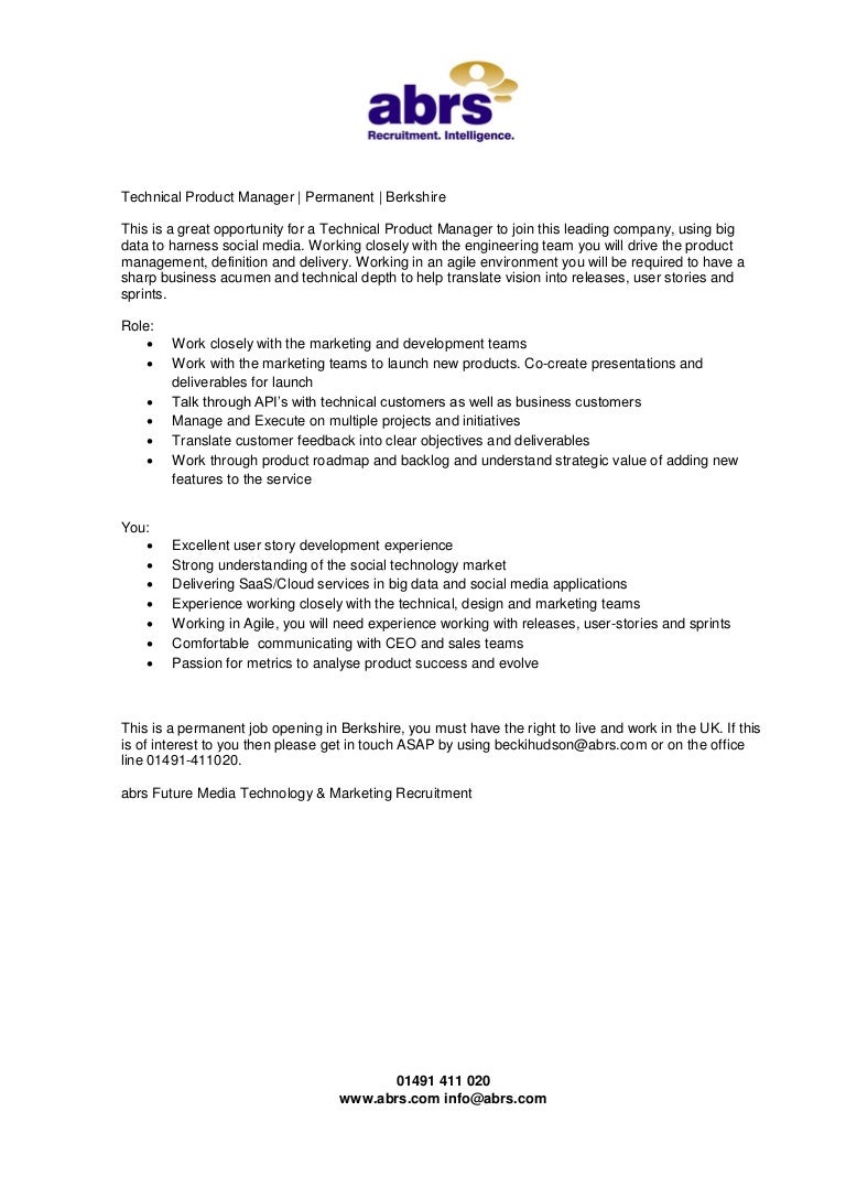 Technical Product Manager