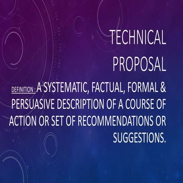 Technical proposal