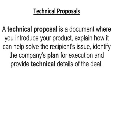 Technical proposal  ETC 