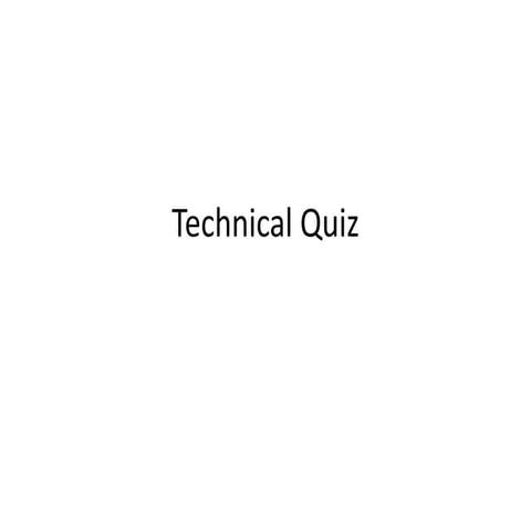 Computer ScienceTechnical quiz