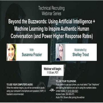 Tech Recruiting Dice Webinar − Beyond the Buzzwords: Using Artificial Intelli...