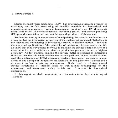 Technical report on Electroc