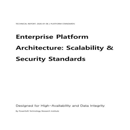 2026 Enterprise Platform Architecture and High-Availability ...