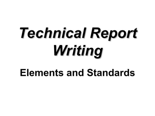 Technical Reporrt writings Elements1.ppt