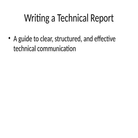 Technical report writing | PPT