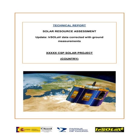 Technical report site assessment of solar resource for a csp plant. correctio...