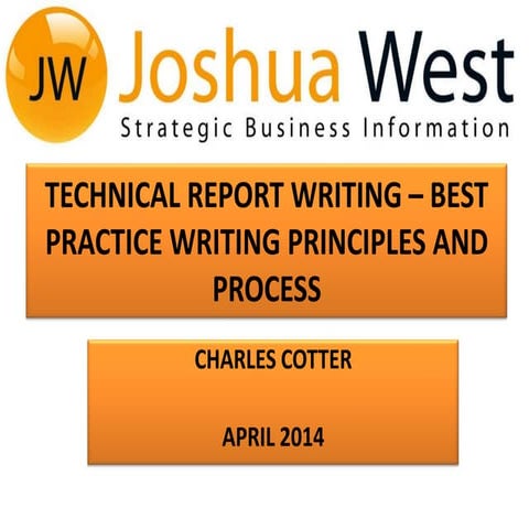 Technical report writing – best practice writing principles