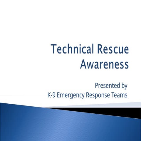 Technical Rescue Awarenes Rope and Water