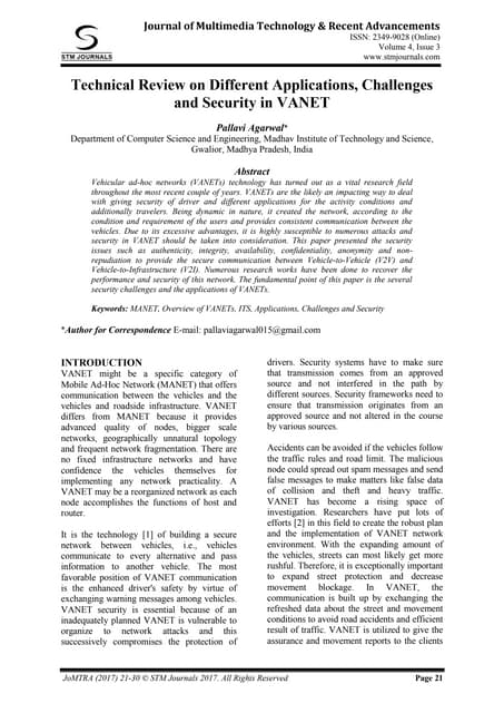 Technical Review on Different Applications, Challenges and Security in VANET