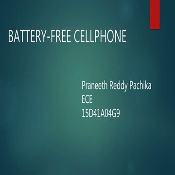 BATTERY LESS PHONE | PPTX