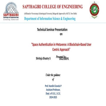 Technical Seminar 8th sem VTU Presentation