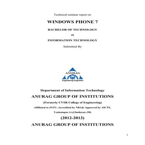 Technical seminar report on