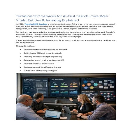 Technical SEO Services for AI-First Search - Core Web Vitals, Entities ...