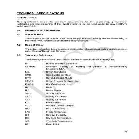 Technical specification EEE