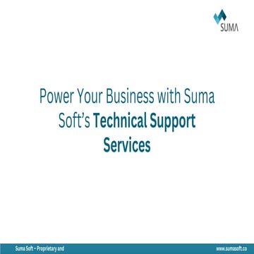 Power Your Business with Suma Soft’s Technical Support Services