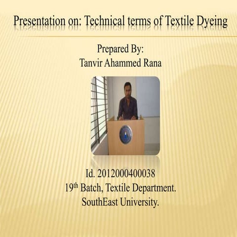 Technical terms of textile dyeing