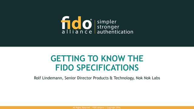 Getting to Know the FIDO Specificat...