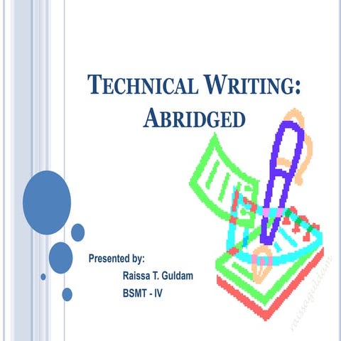Technical writing | PPT