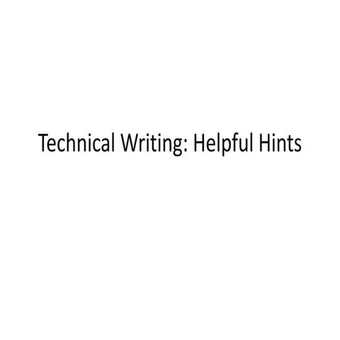 Technical writing