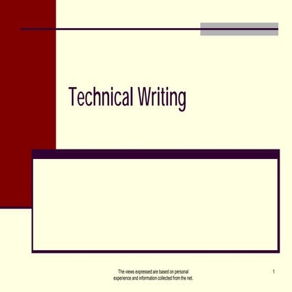 Writing Technical Documents | PDF