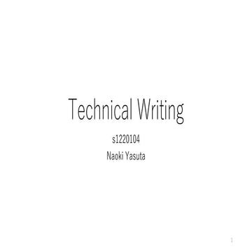 Technical writing | PPTX | Business | Business and Finance